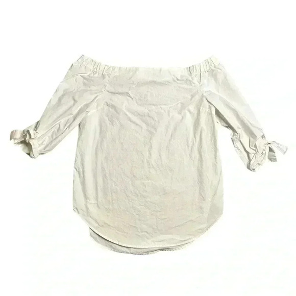 Babaton Aritzia Shirt Off The Shoulder Malik Blouse Gray 3/4 Sleeves Small - Picture 1 of 5